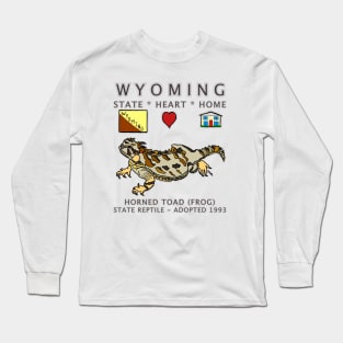 Wyoming - Horned Toad (frog) - State, Heart, Home - state symbols Long Sleeve T-Shirt